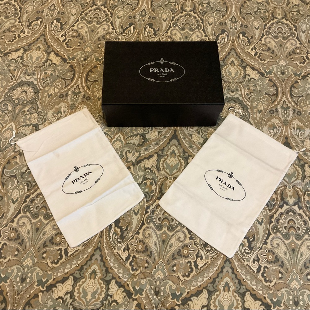 Prada Milano Dal 1913 Shoe Box and 2 Dust Bags